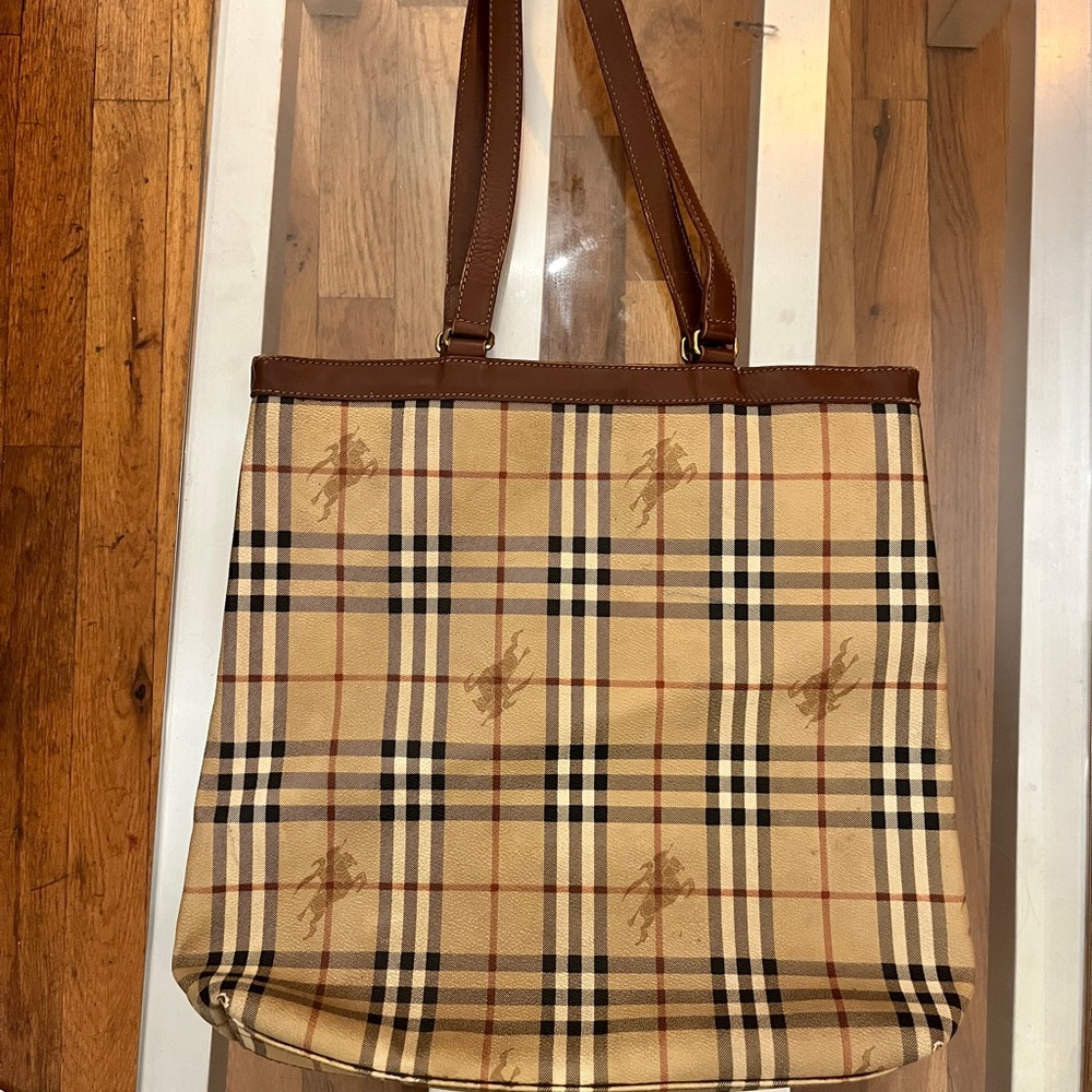 Burberry Brown Leather Interior Bag